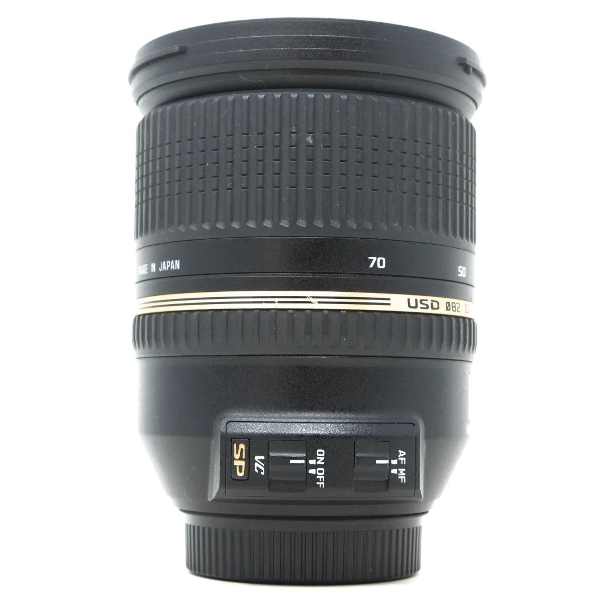 Used Tamron SP 24-70mm F2.8 Di VC Lens in Nikon F Mount - side angle 