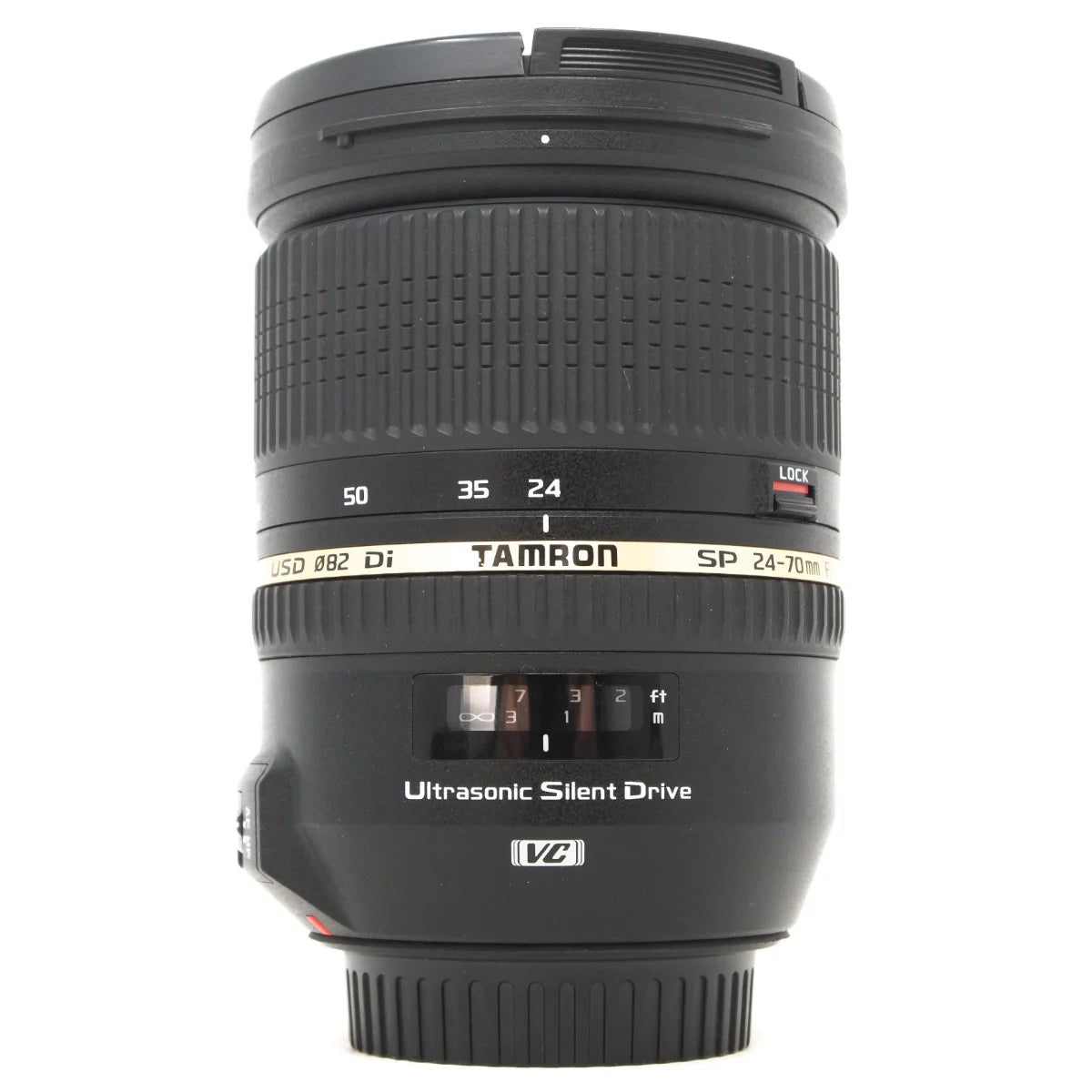 Used Tamron SP 24-70mm f2.8 Di USD VC Lens in Canon EF Mount - front angle 