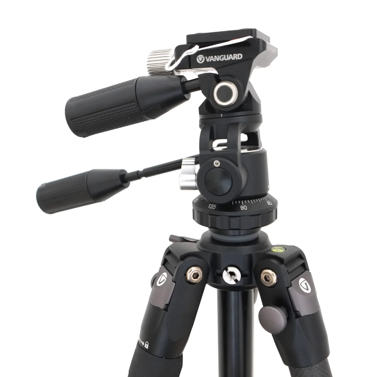 Used Vanguard Veo 3 263 CPS tripod + 3Way Head - side angle 