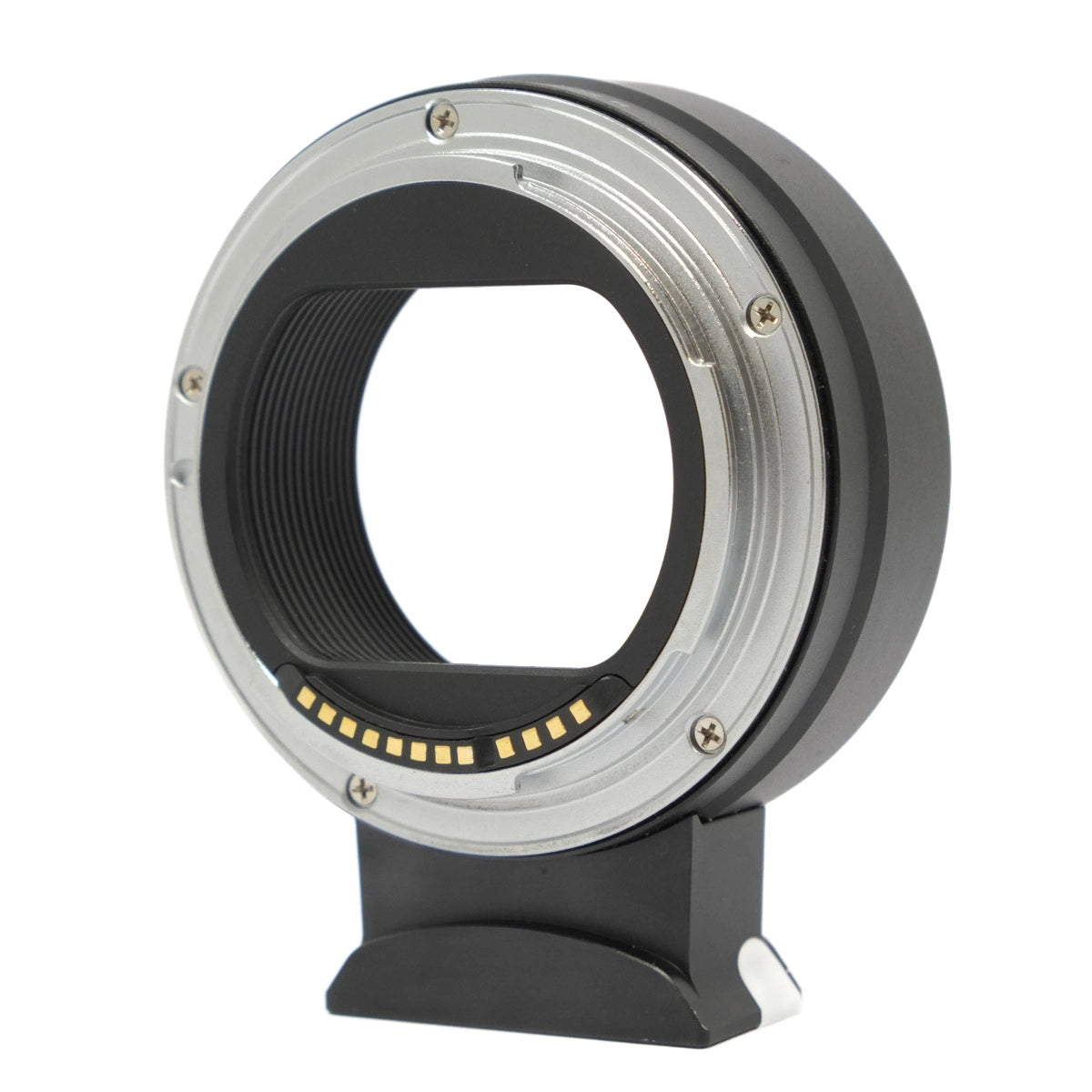 Camera lens adapter on a white background