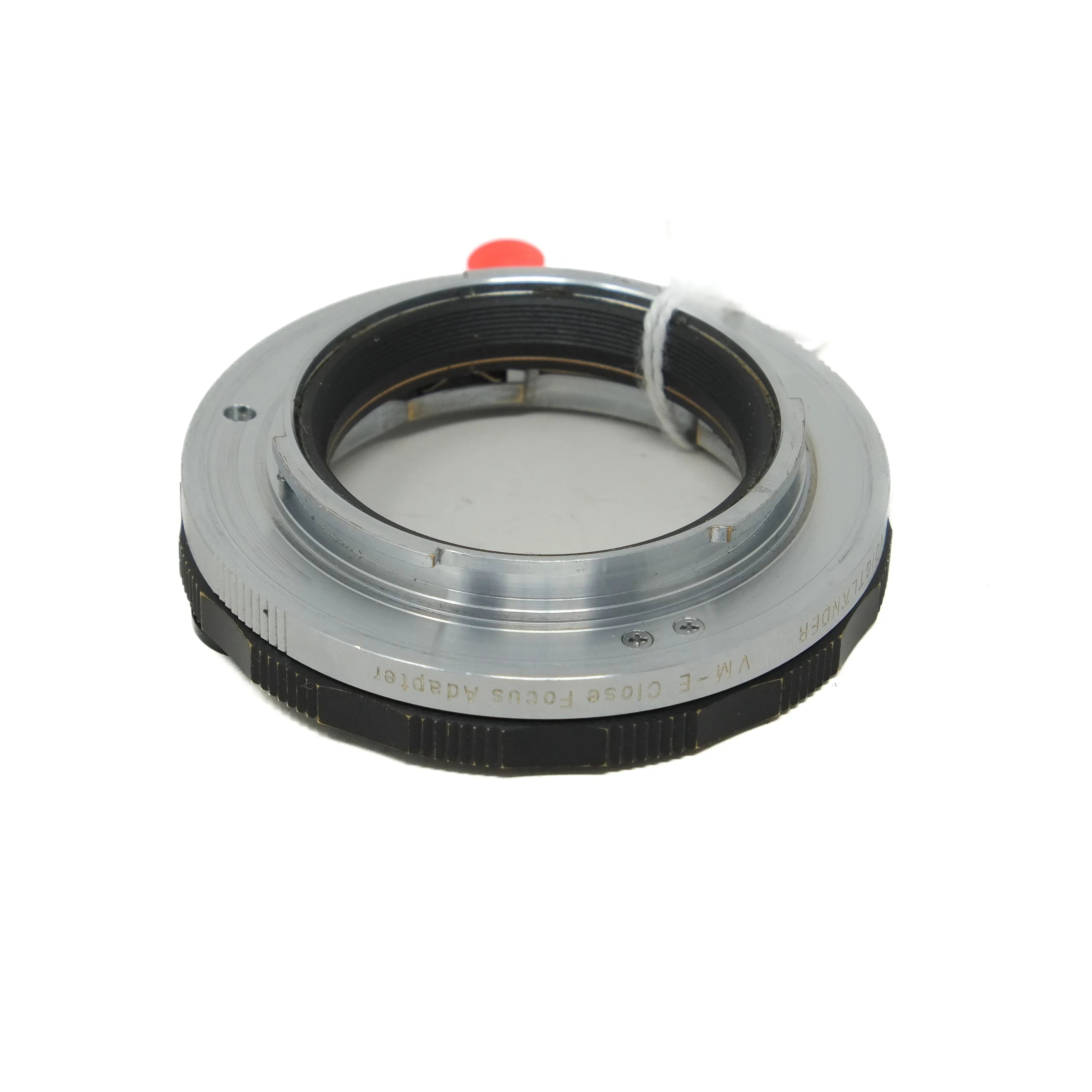 Camera lens adapter on a white background