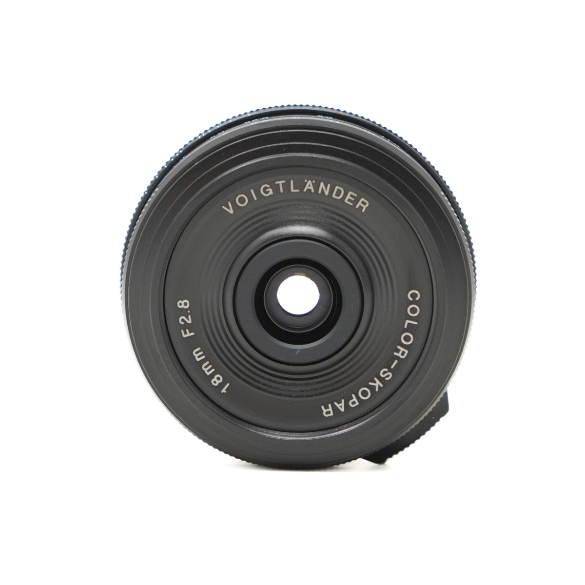 Used Voigtlander Ultron 18mm F2.8 lens - top angle 