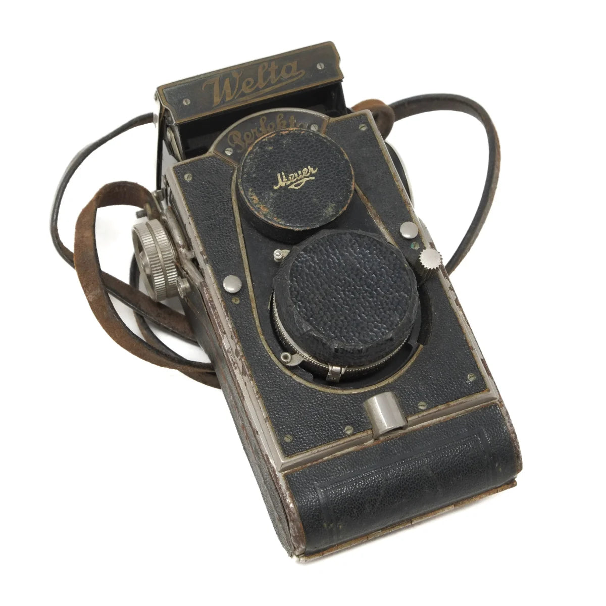 Used Welta Perfekta TLR with Trioplan 7.5cm f3.5 lens Rare - front angle 