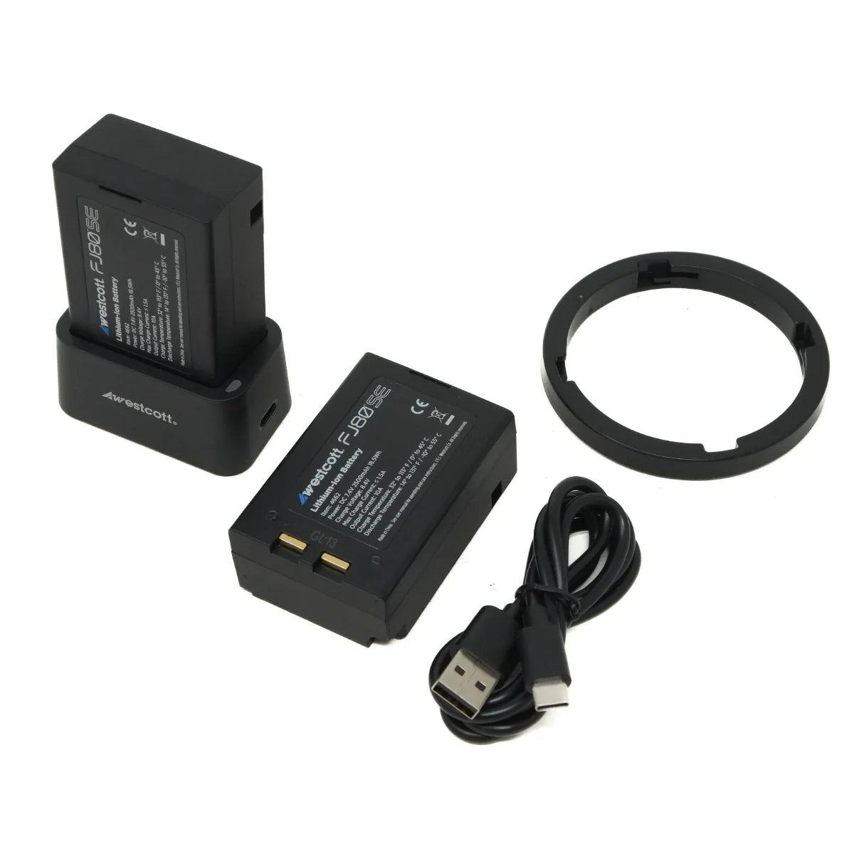 Used Westcott FJ80 SE M Flash - batteries, charger and attachment 