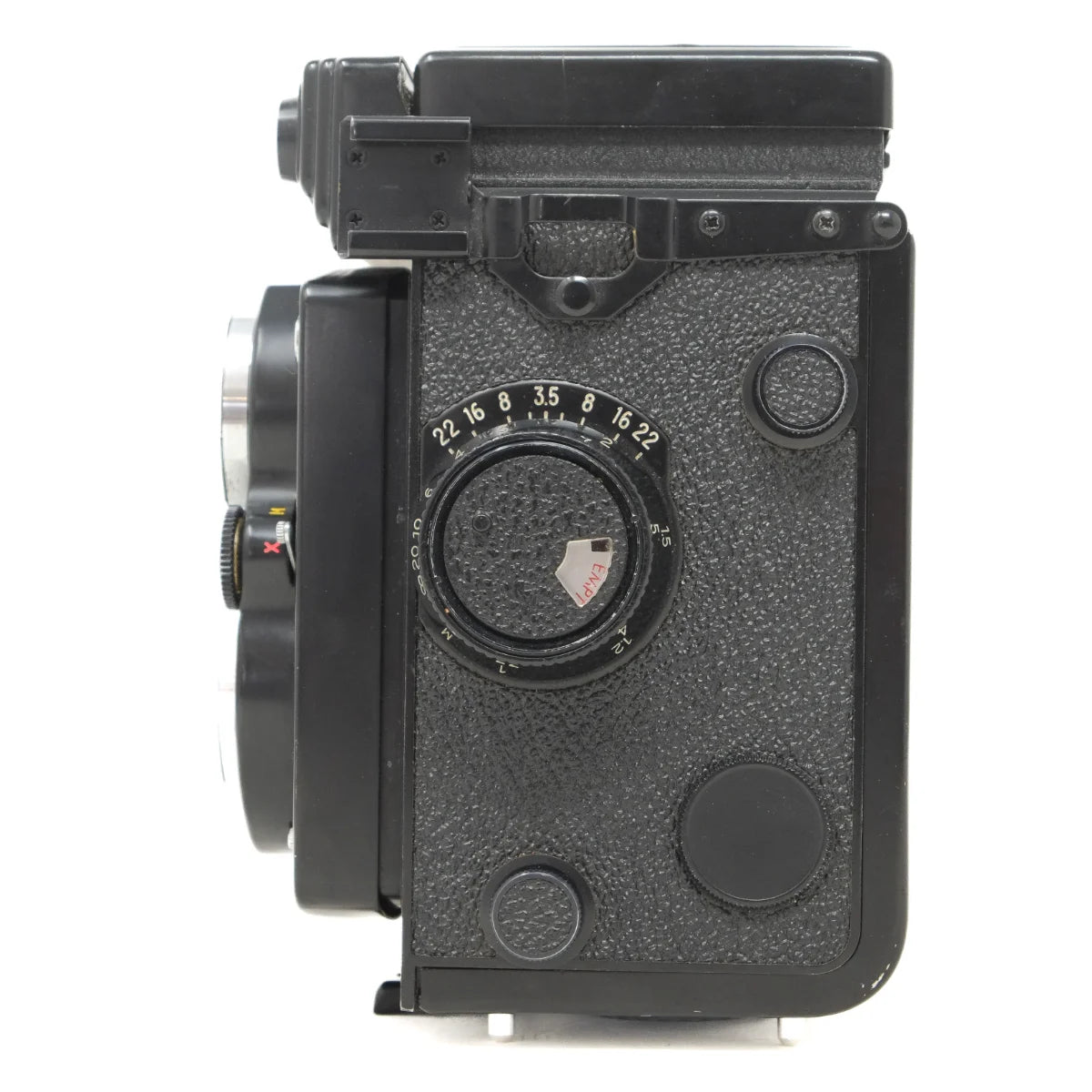 Used Yashica 124G Twin lens Reflex camera 6 X 6 - side angle