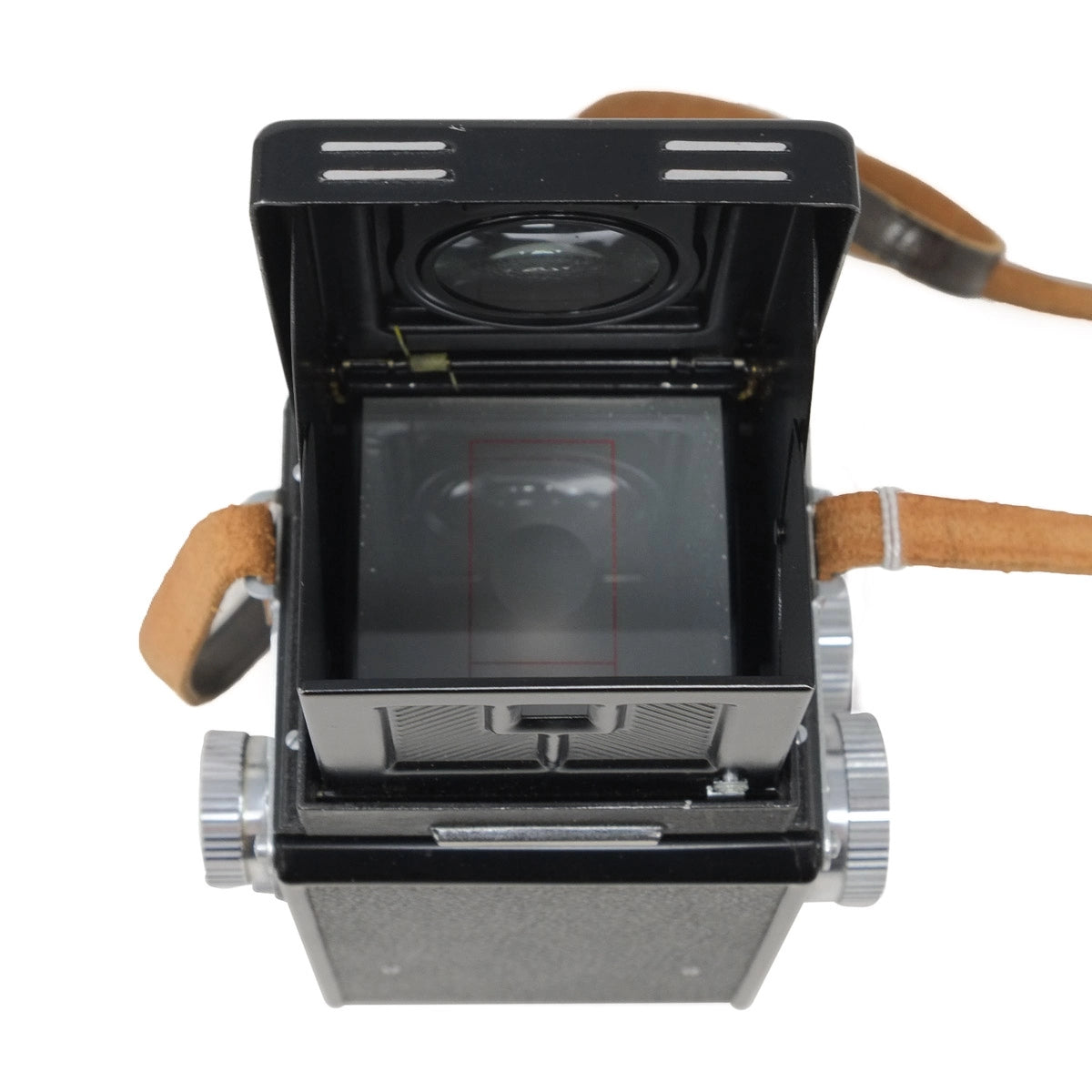 Used Yashica 635 6X6 medium format film camera - top angle