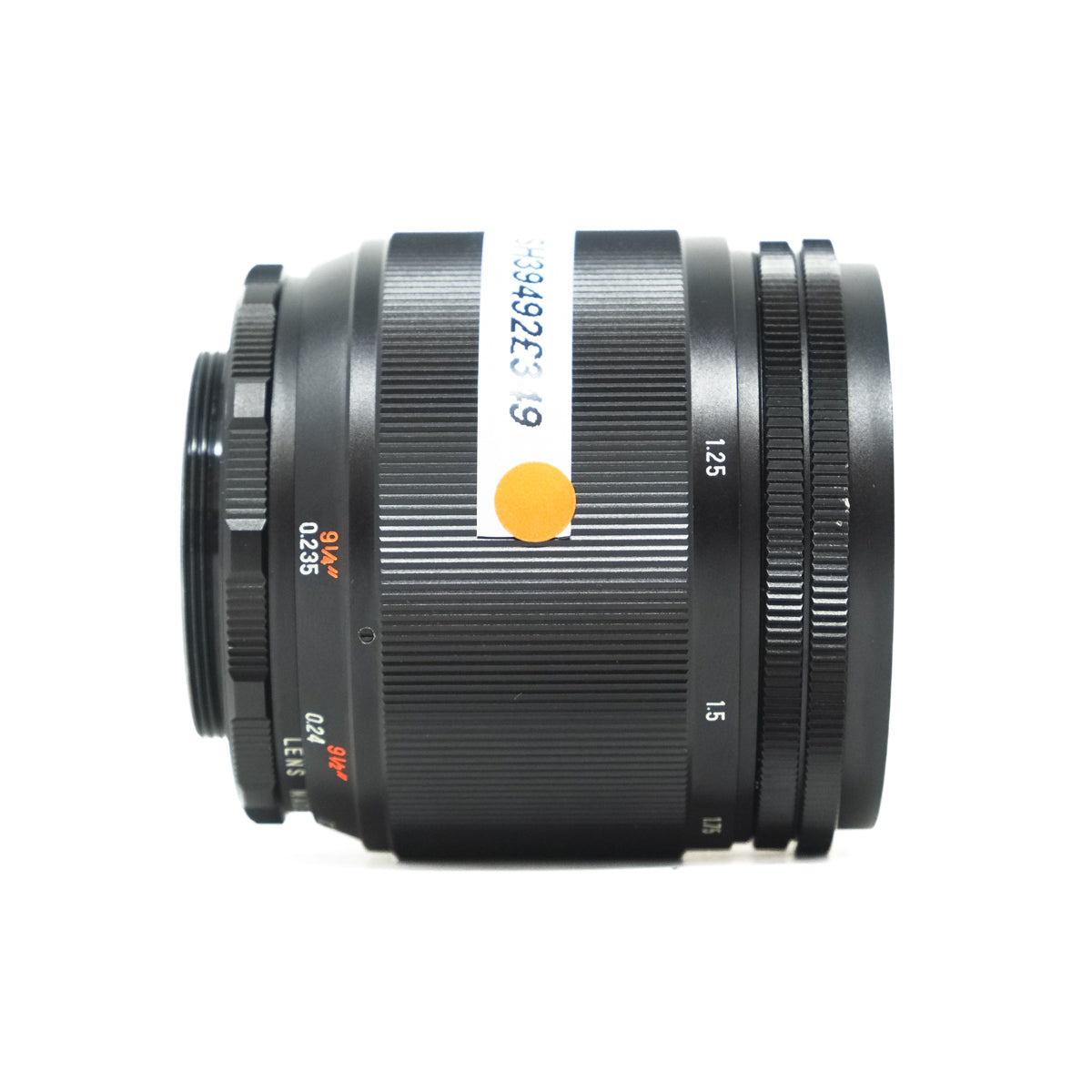 Used Yashinon Tomioka 60mm F2.8 Macro lens in M42 fit side angle