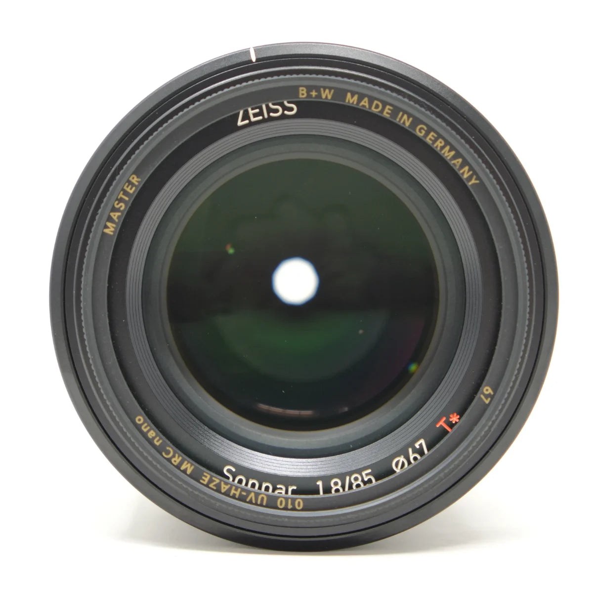 Used Zeiss Batis Sonnar 85mm F1.8 T* lens in Sony E Mount - top angle 