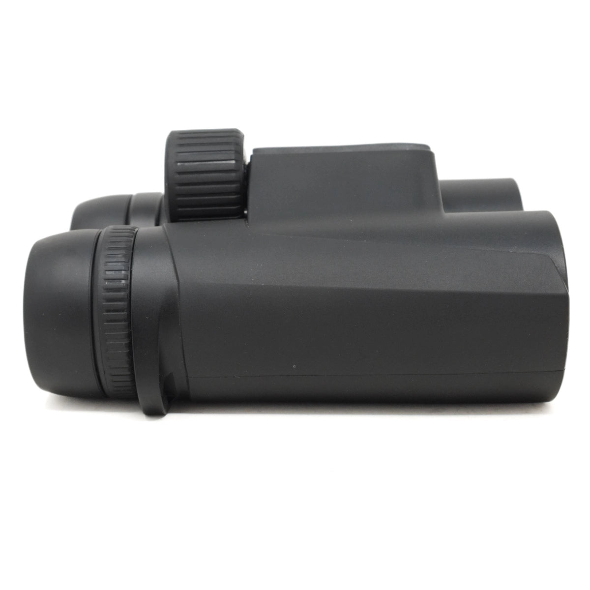 Black binoculars on a white background
