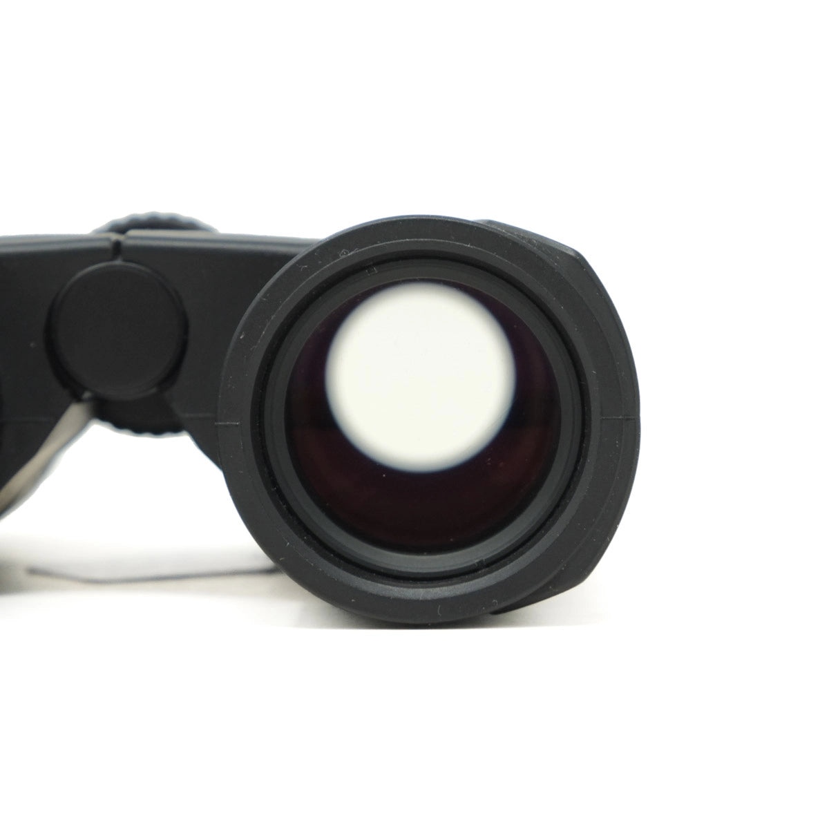 Black binoculars on a white background