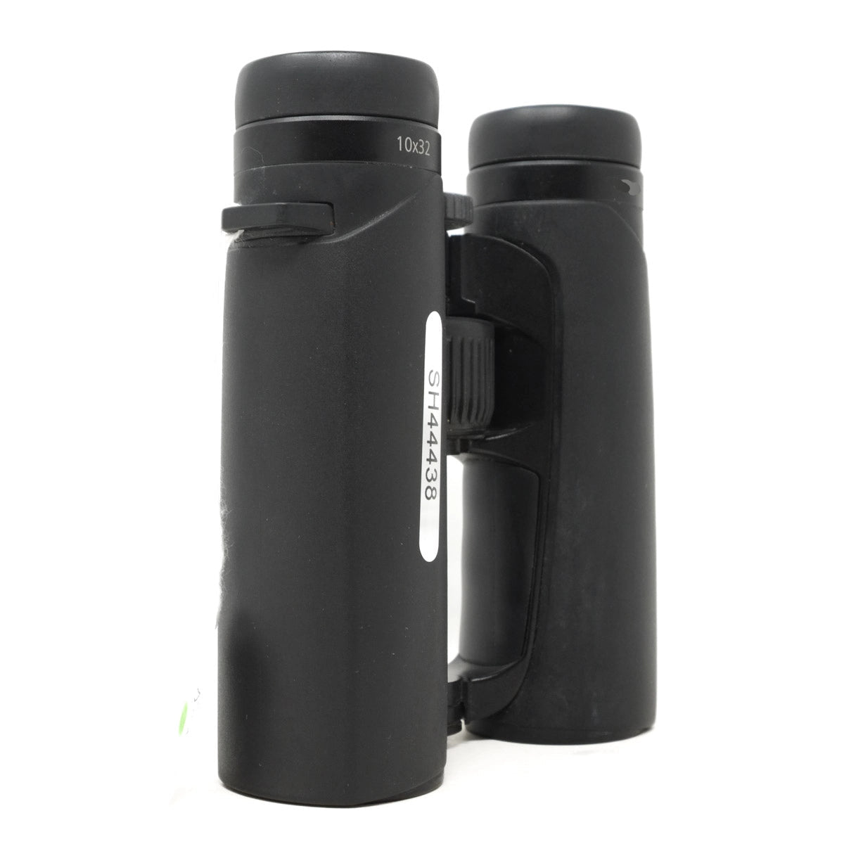 Black binoculars on a white background