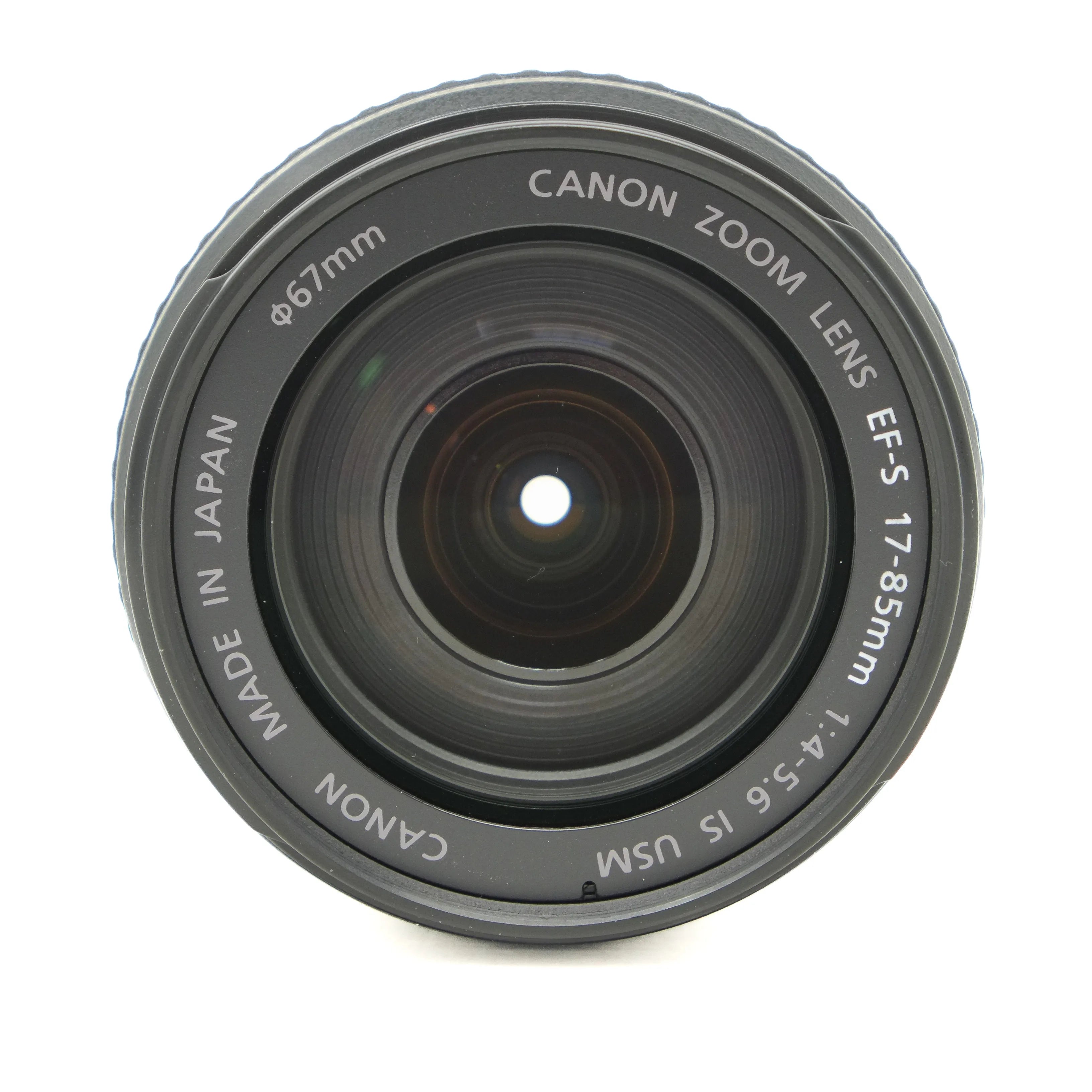 Canon zoom lens on a white background