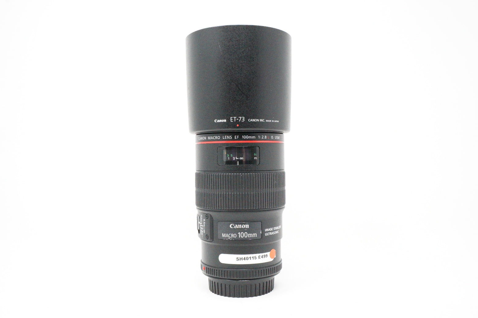 Used Canon EF 100mm F2.8 L IS USM Macro lens