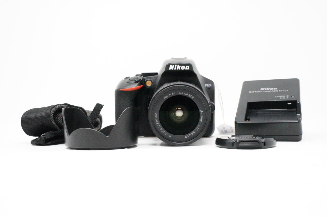 Used Nikon D3500 DSLR camera with 18-55mm AF-P VR len