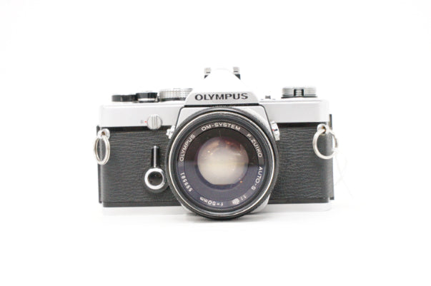 Used Olympus OM-1 Classic mechanical film camera with 50mm F1.8 lens and case