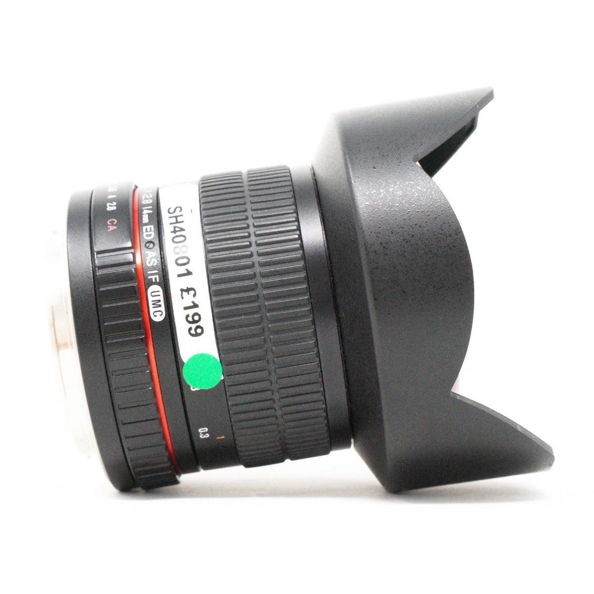 Used Samyang 14mm F2.8 ED AS IF UMC Ultra wide lens for Canon