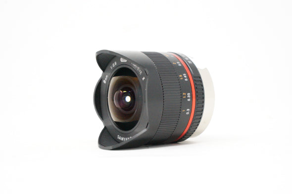 Used Samyang 8mm F2.8 UMC Fisheye II Lens Fuji X-Mount