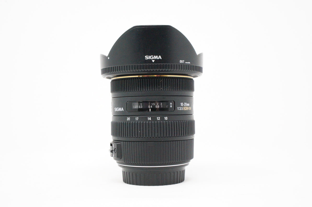 Used Sigma 10-20mm F3.5 DC HSM wide angle lens for Canon