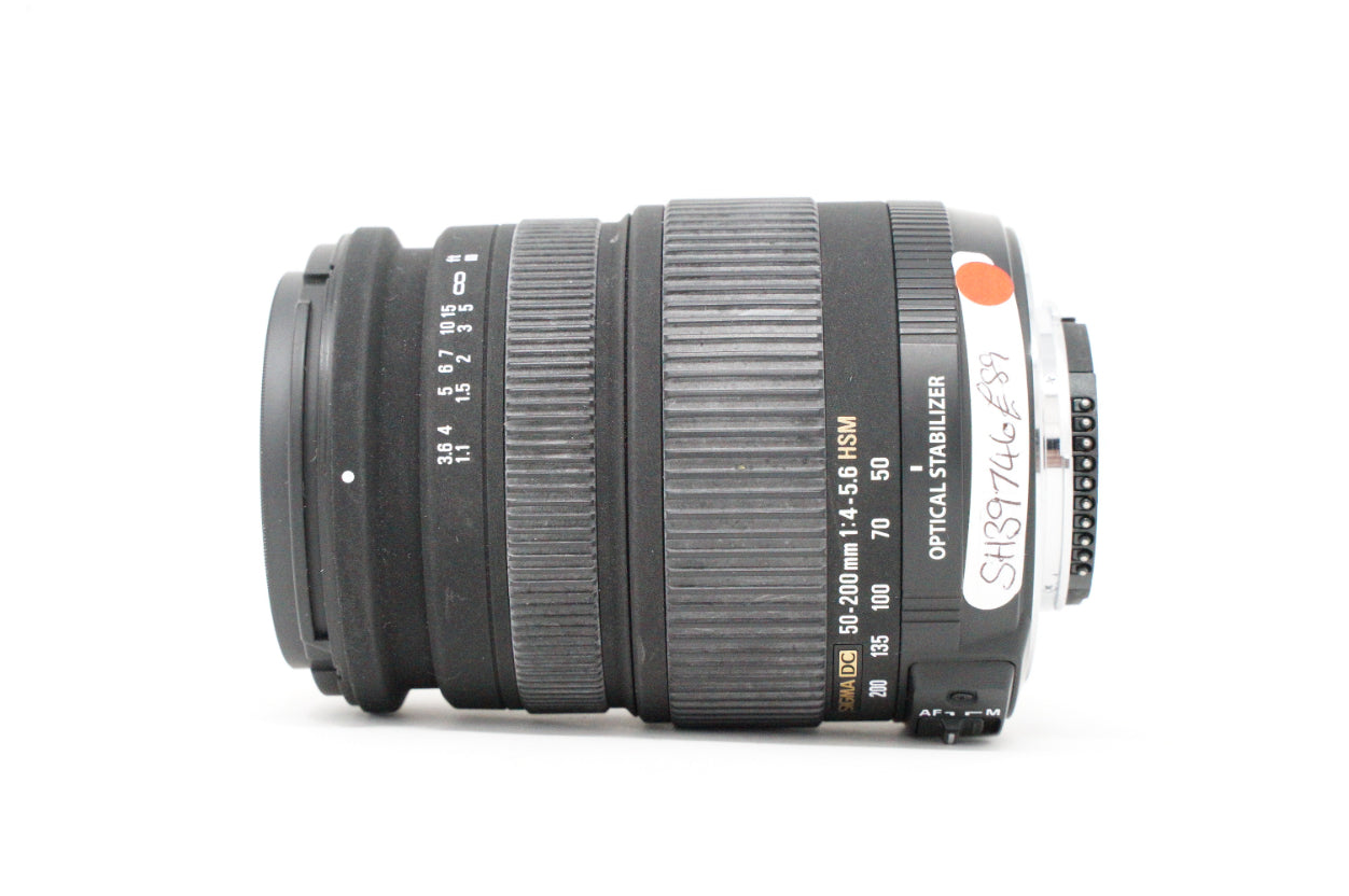 Used Sigma 50-200mm F4-5.6 OS HSM lens for Nikon