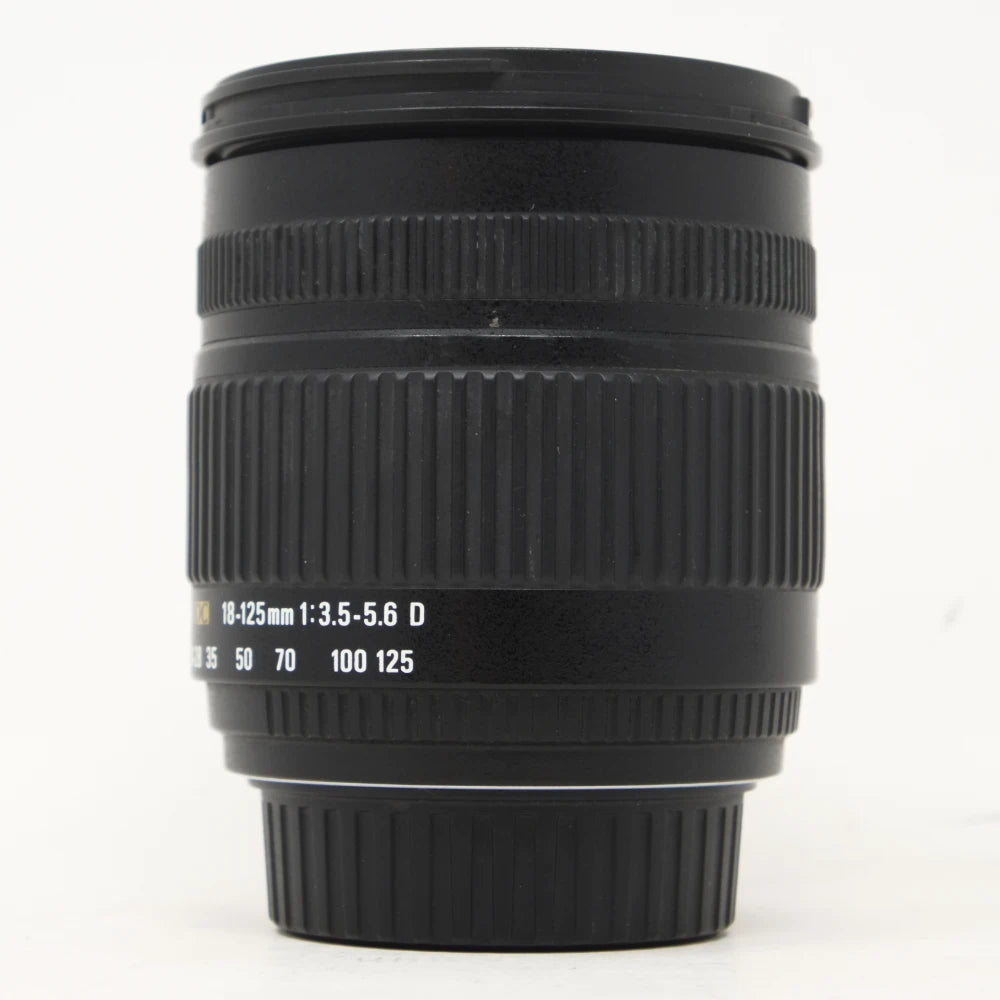 Used Sigma DC 18-125mm F3.5-5.6D Lens in Nikon F mount (Hood SH45588)