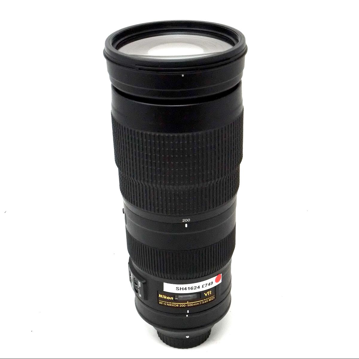 Used Nikon AF-S Nikkor 200-500mm F5.6E VR lens (Hood SH41624)