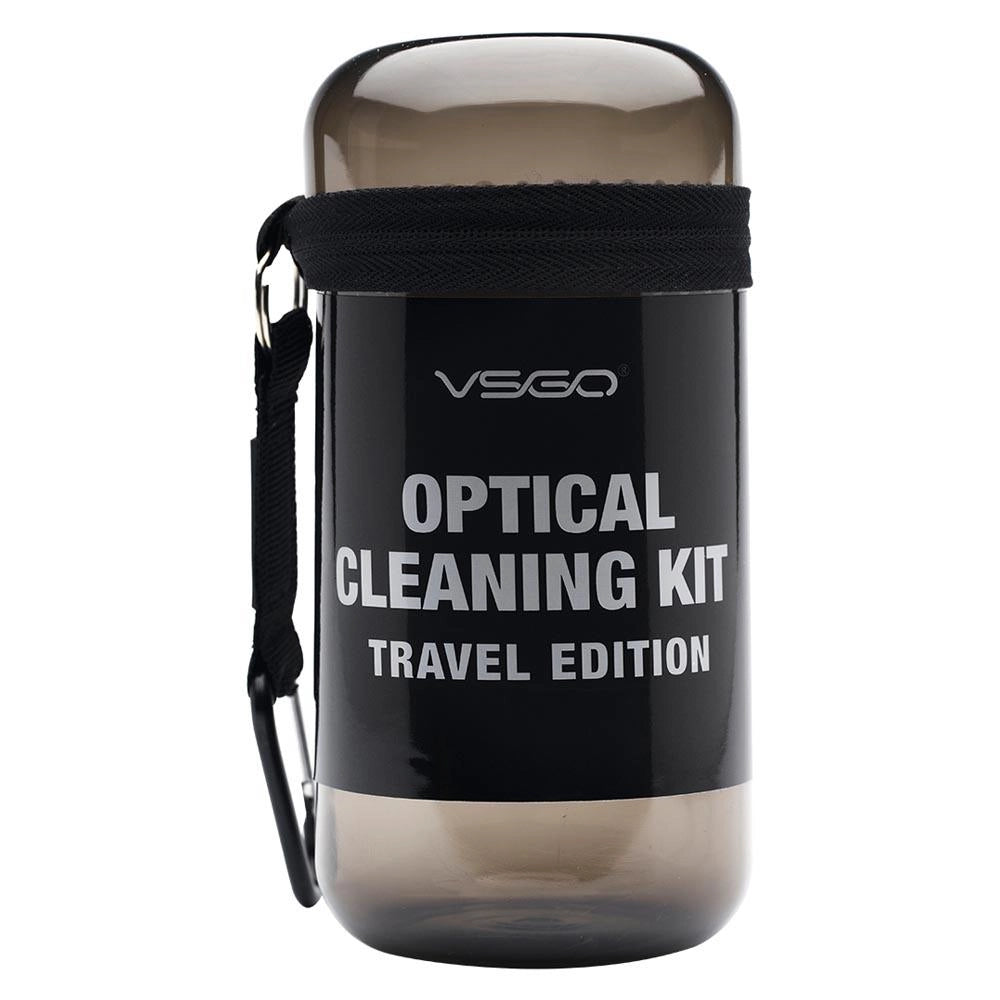 VSGO Optical cleaning kit travel edition-Grey front angle of case