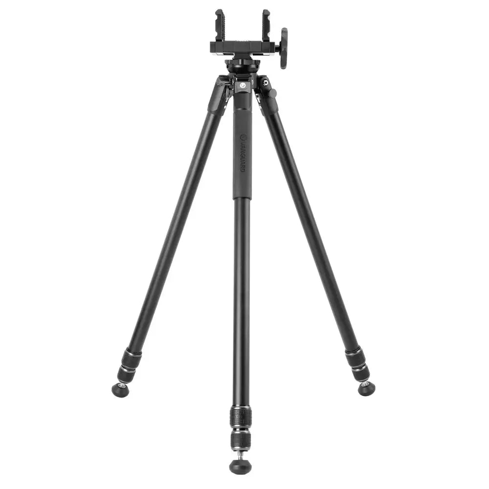 Black tripod on a white background
