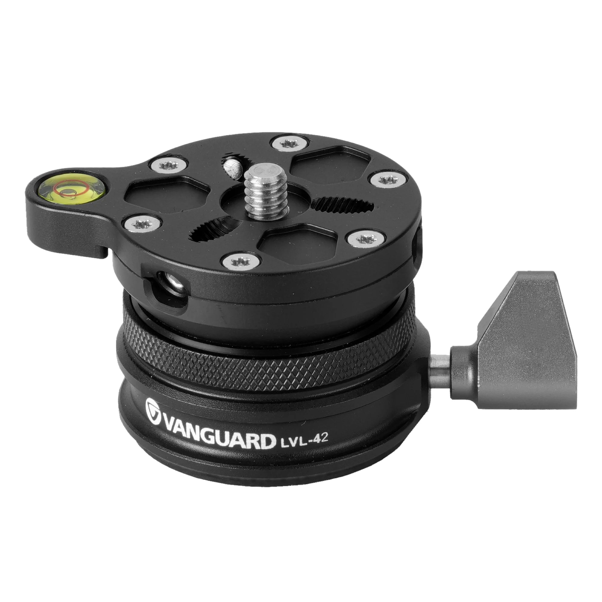 Vanguard camera tripod head on a white background