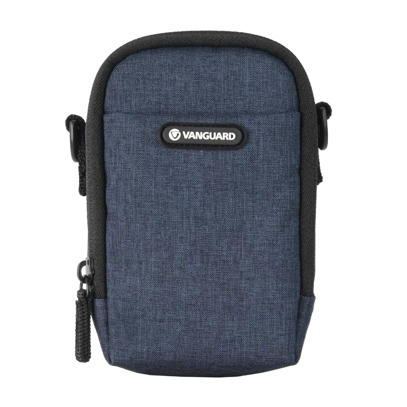 Blue camera bag with Vanguard logo on a white background