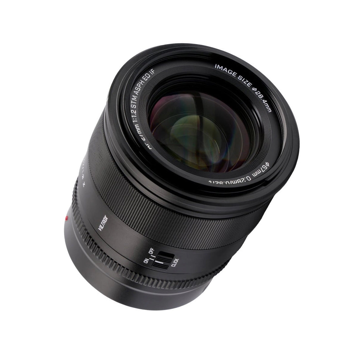 Viltrox AF 27mm F1.2 Lens - Sony E Mount front angle from left side