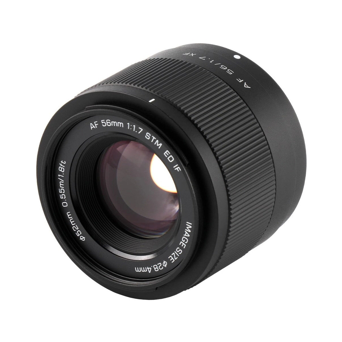 Viltrox AF 56mm F1.7 - Fujifilm XF Mount Lens front angle from right side