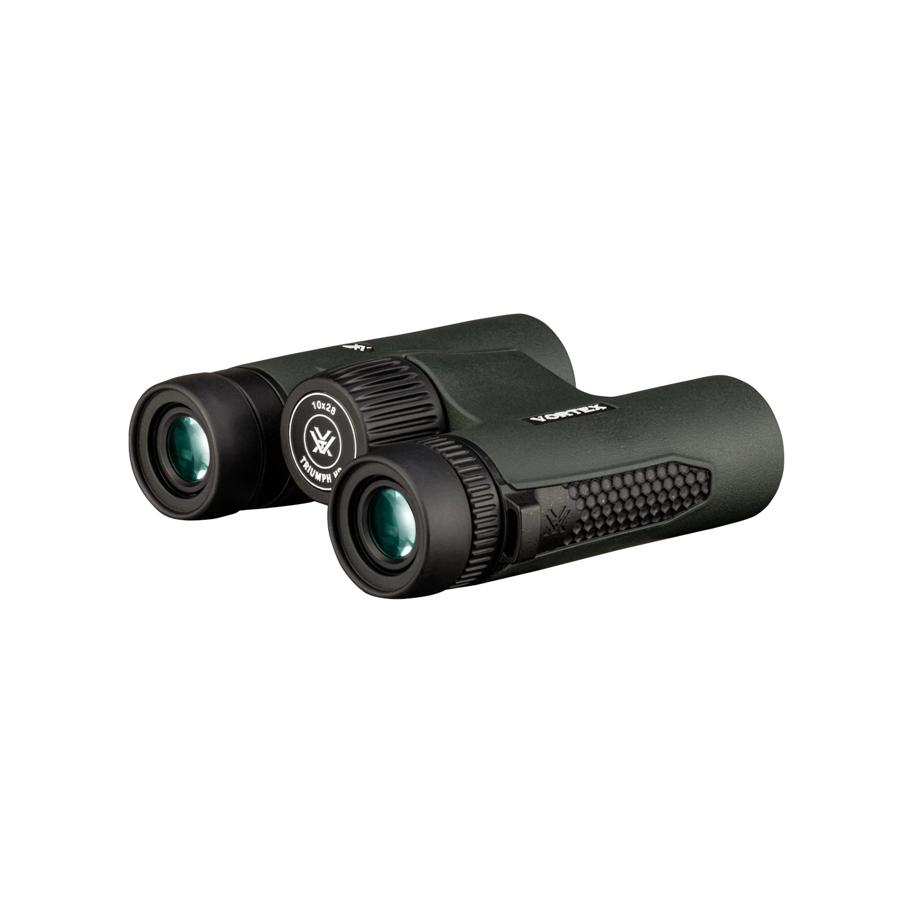 A pair of Vortex binoculars with textured rubberized grips, shown on a plain white background.