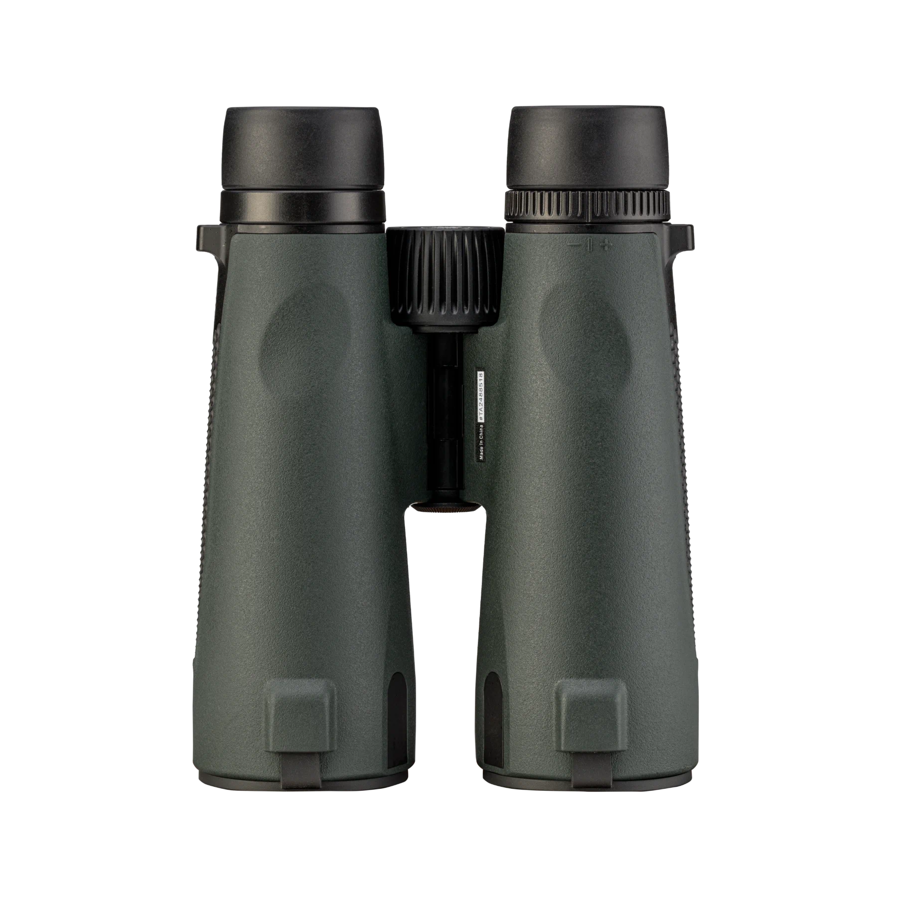 A pair of Vortex binoculars in matte dark green with black accents, photographed against a solid white background.