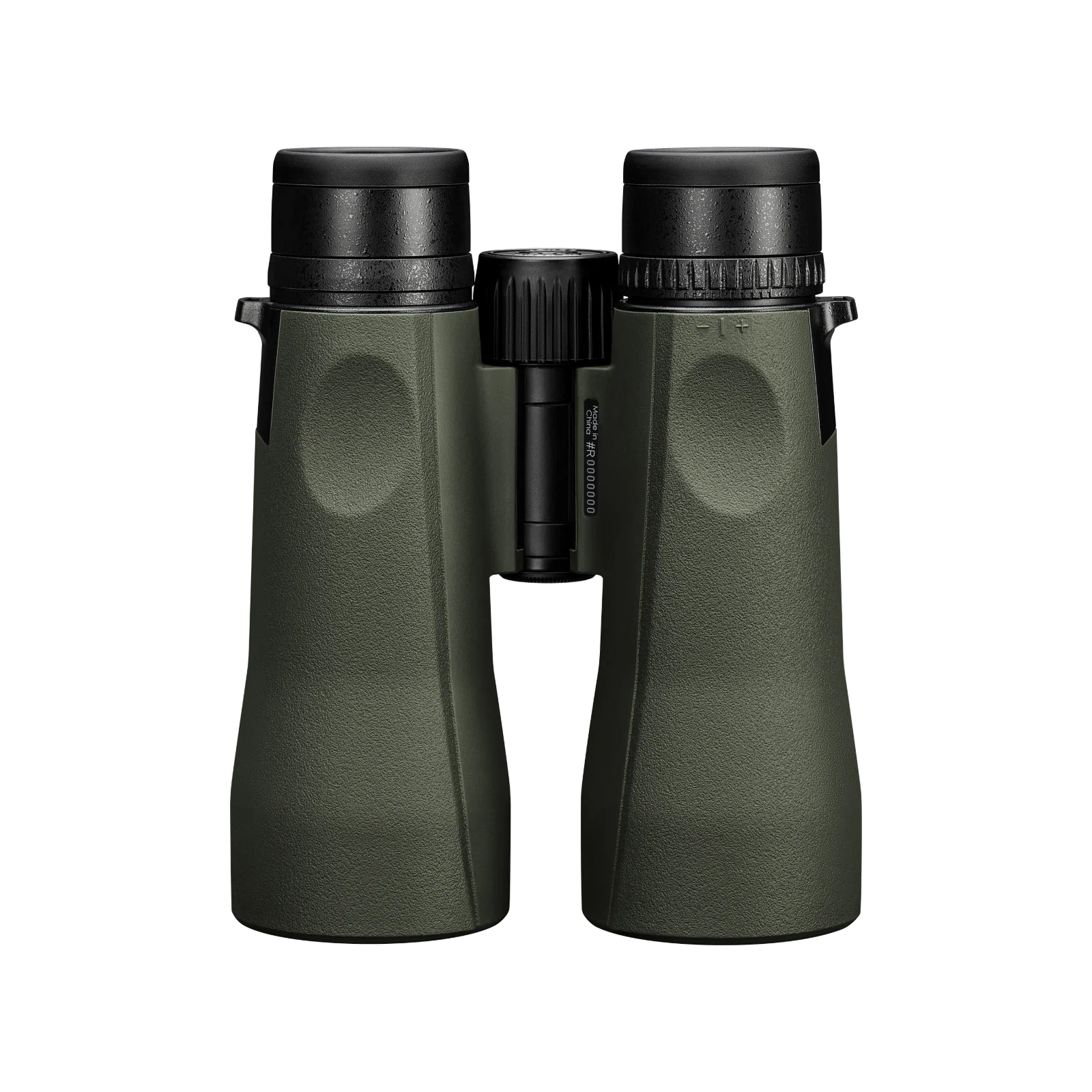 A pair of Vortex binoculars in matte olive green with black eyecups and central focusing wheel, shown against a plain white background.