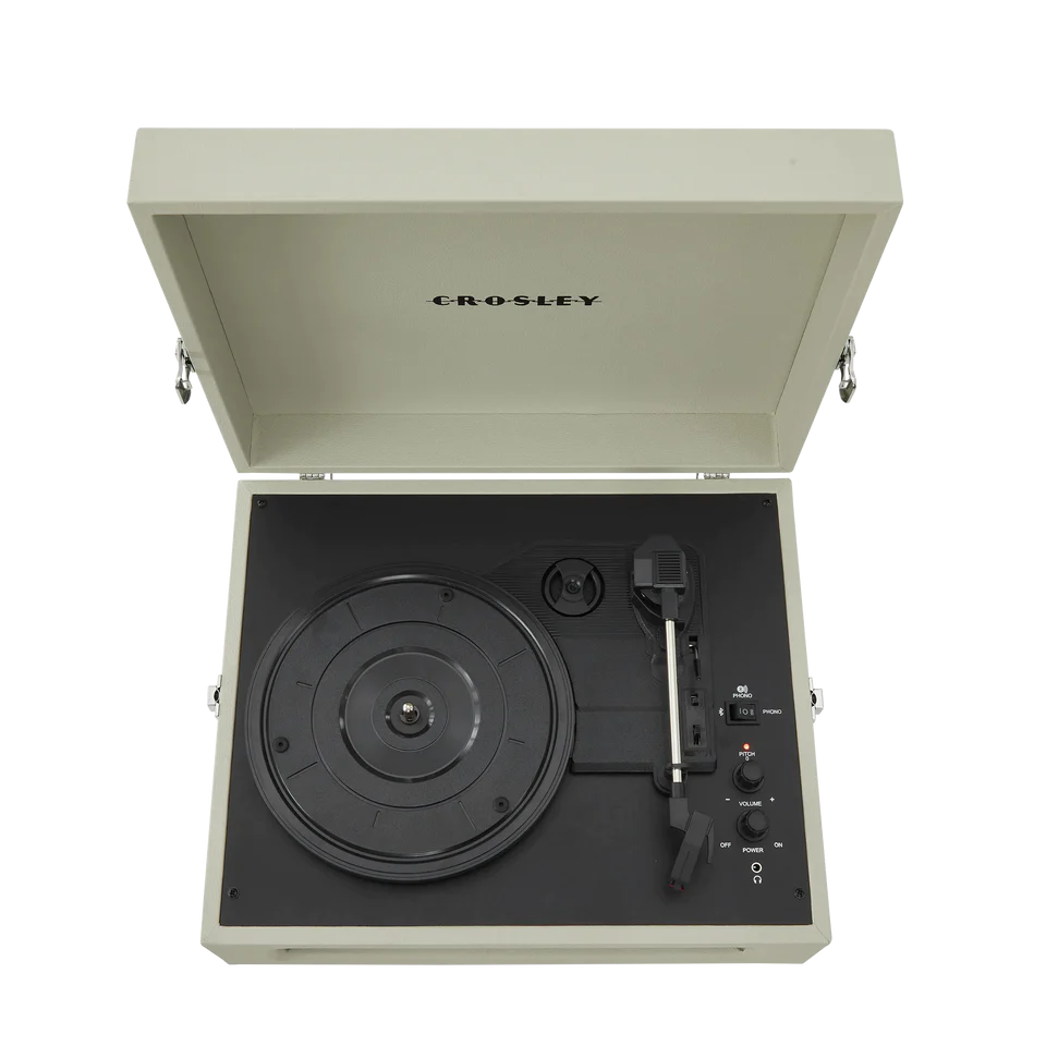 Crosley Voyager Portable Retro vinyl record player turntable with bluetooth – Dune