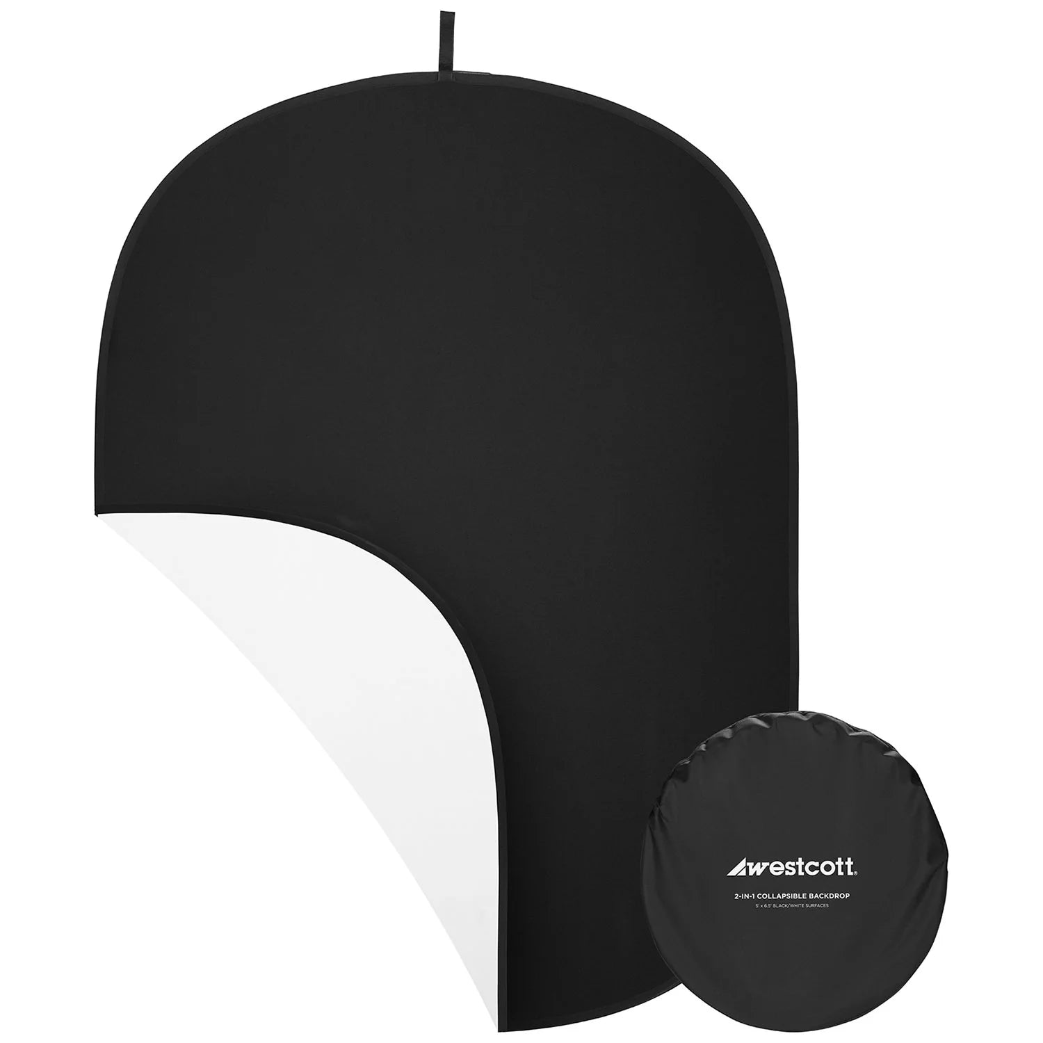 Westcott Collapsible 2-in-1 Black & White Backdrop (5' x 6.5')