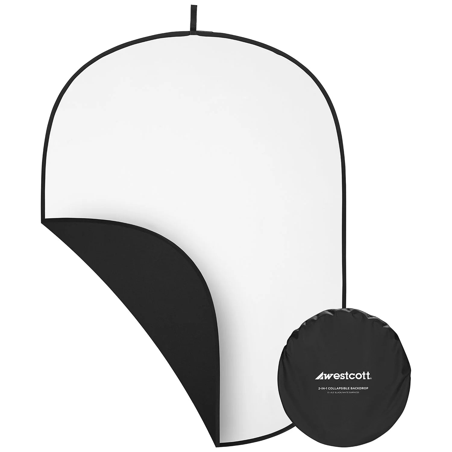 Westcott Collapsible 2-in-1 Black & White Backdrop (5' x 6.5')