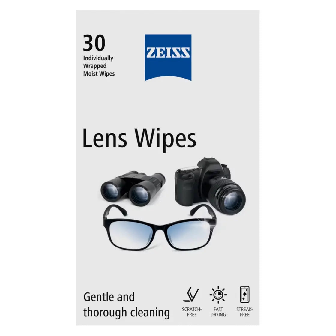 ZEISS Lens Wipes Pack of 30 front angle