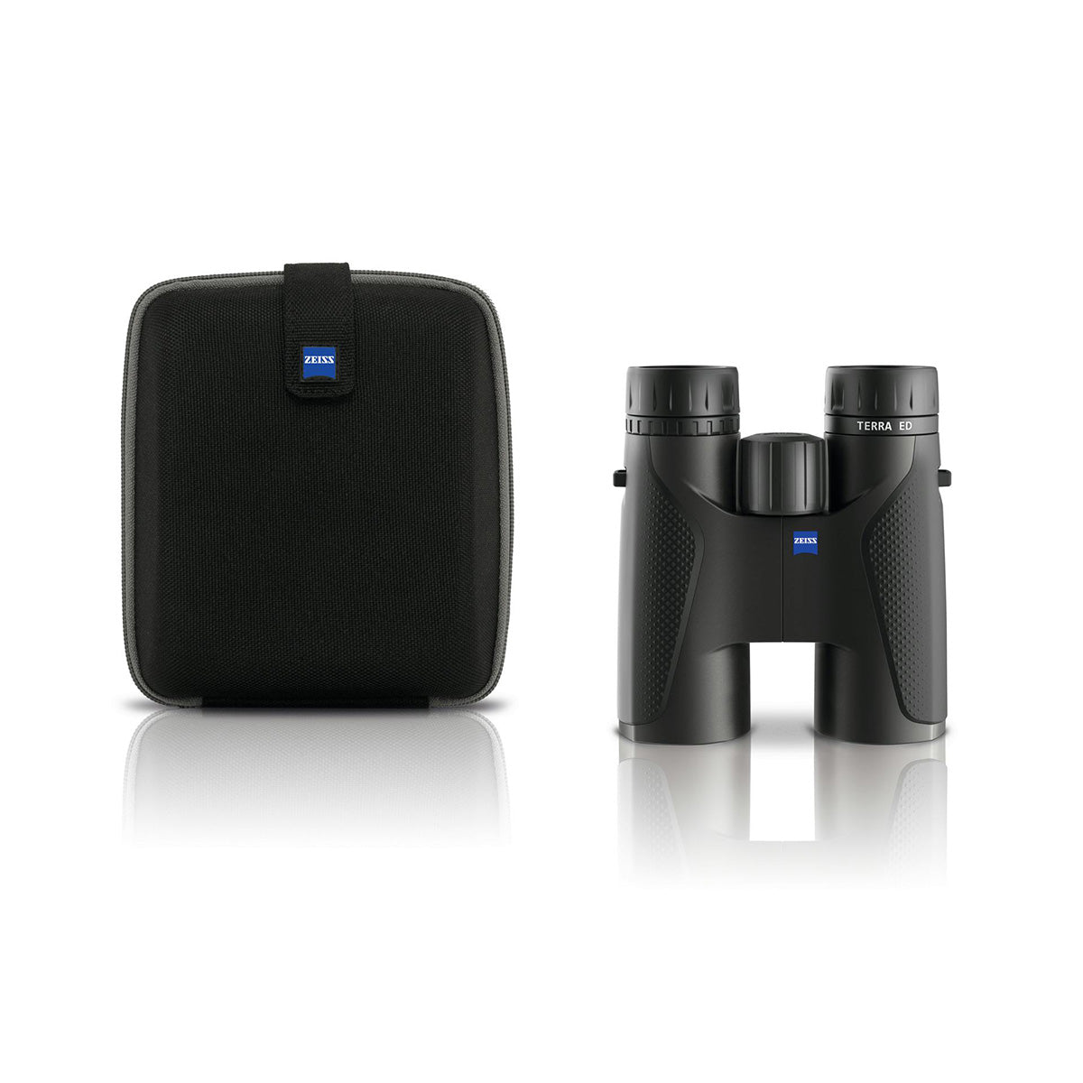 Zeiss Terra ED 10X42 Binoculars Black product photo with case