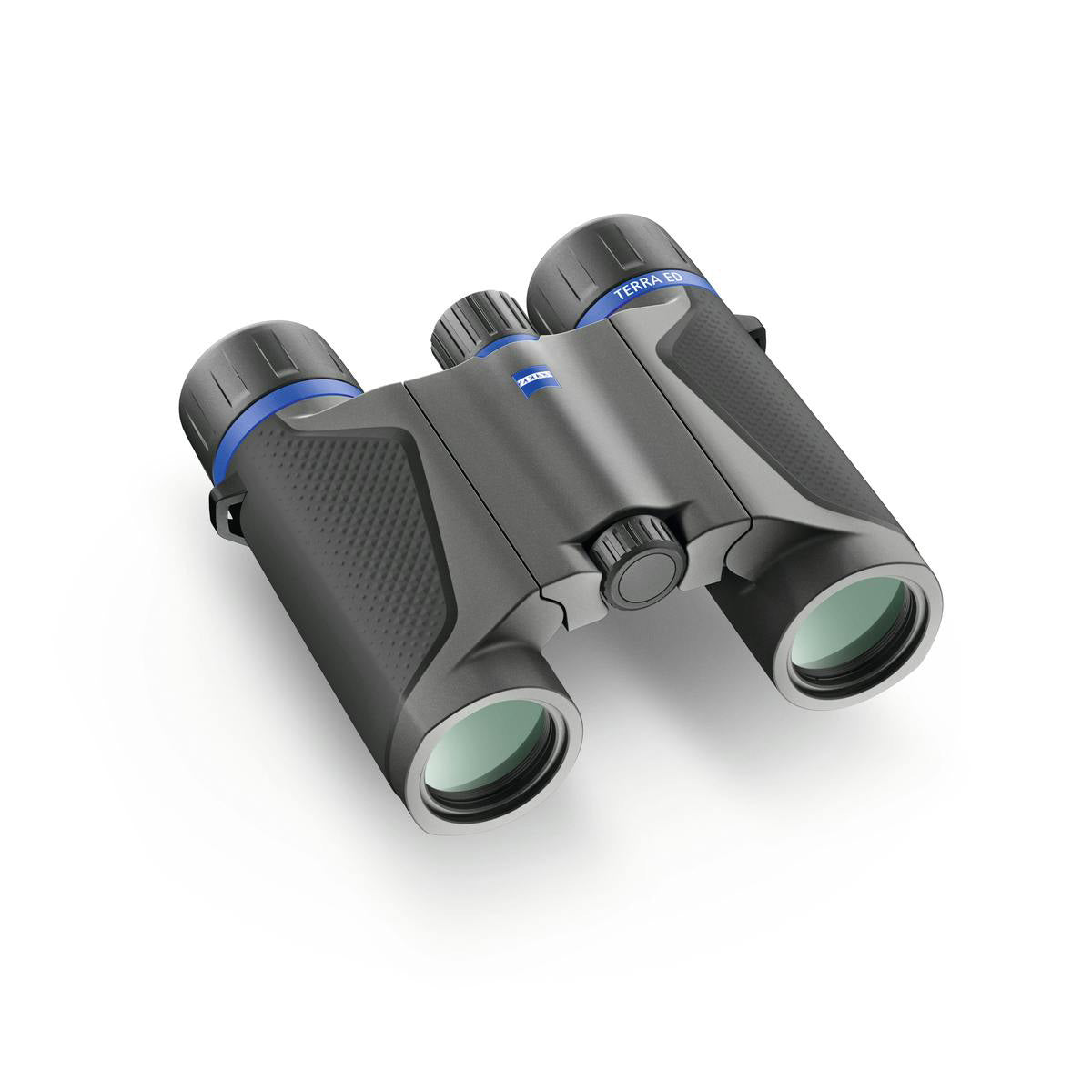 Zeiss Terra ED Pocket 8X25 Binoculars Black/Grey product photo front from angle