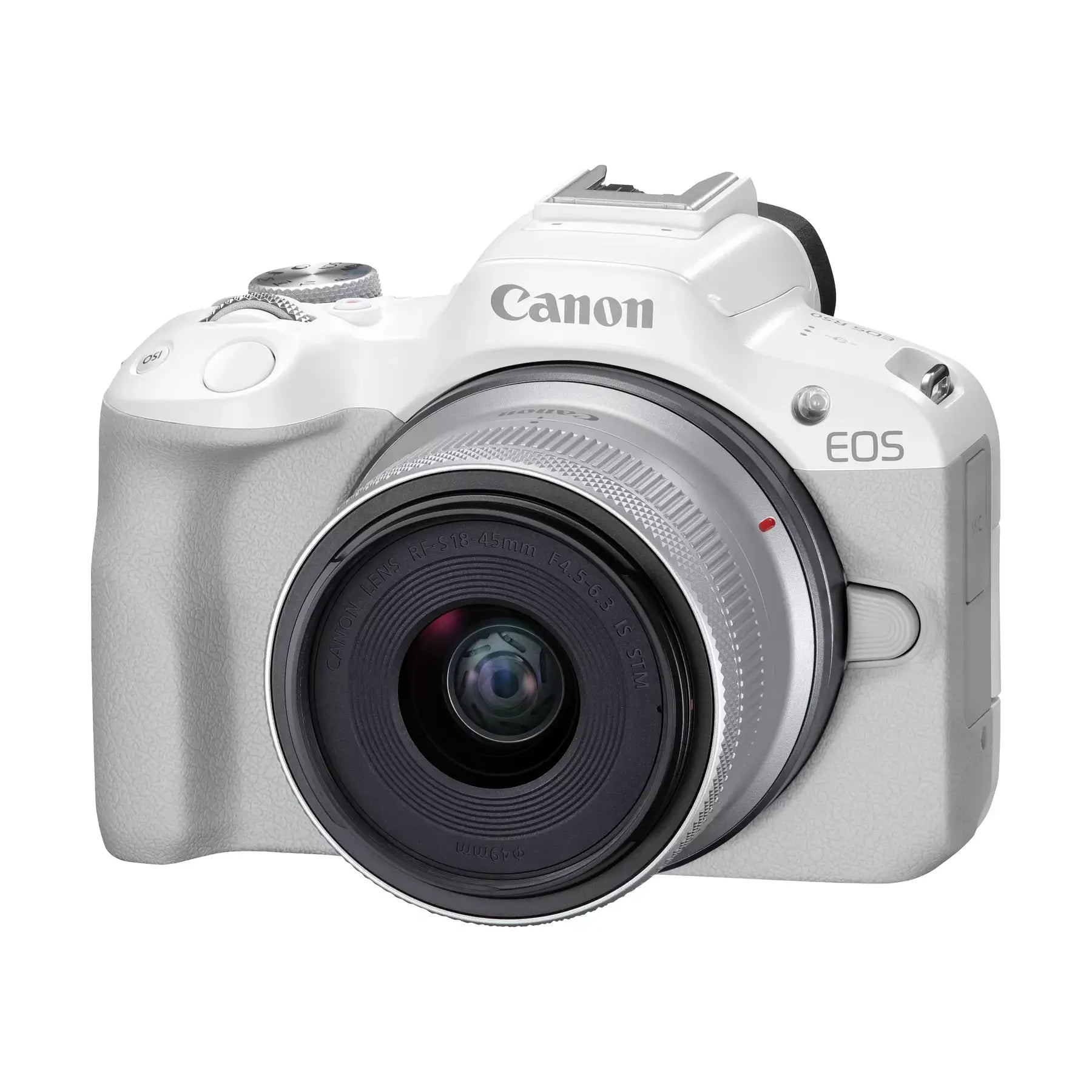 Canon EOS R50 Camera with RF-S 18-45mm Lens Kit - White