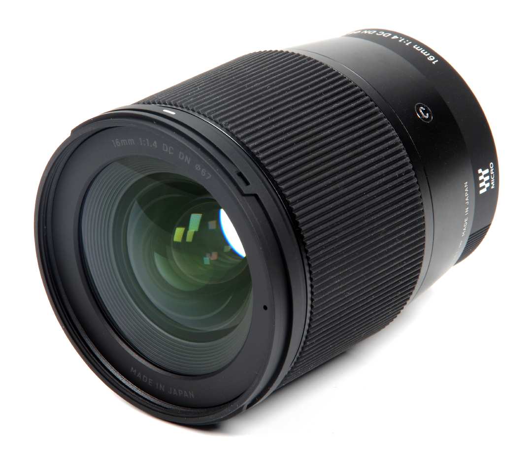 Sigma 16mm F1.4 DC DN C Contemporary Lens for L mount cameras.