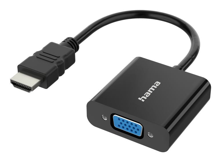 Hama HDMI Male to VGA Female Converter Cable with Audio 3.5mm Jack, 15cm *Eco-Friendly Packaging*