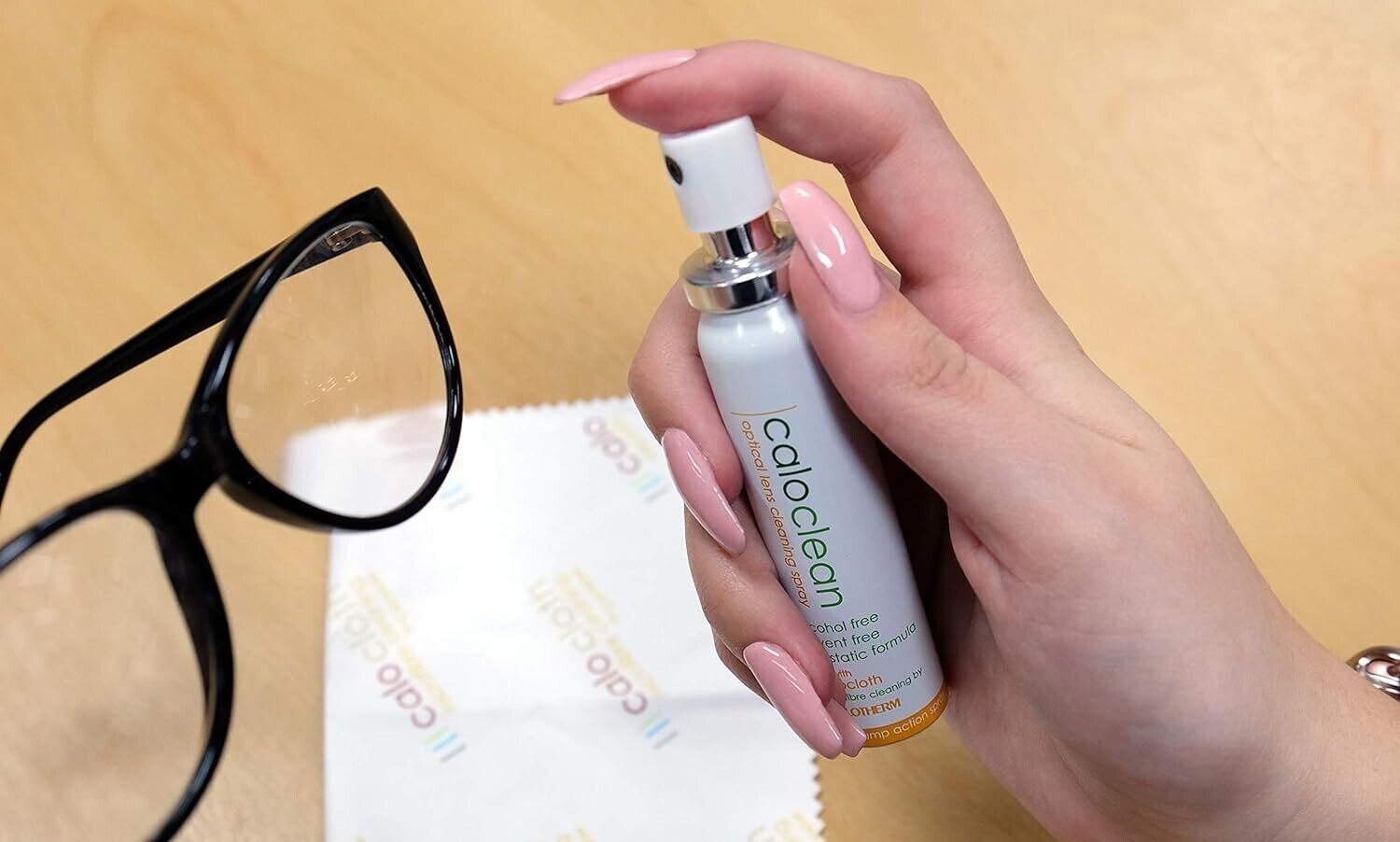 Calotherm Caloclean optical lens cleaning spray for glasses, lenses, optics & screens