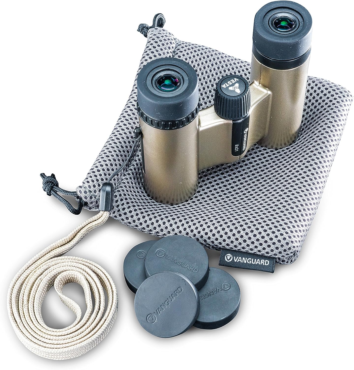 Vanguard Vesta 8x21mm Compact Binoculars Champagne