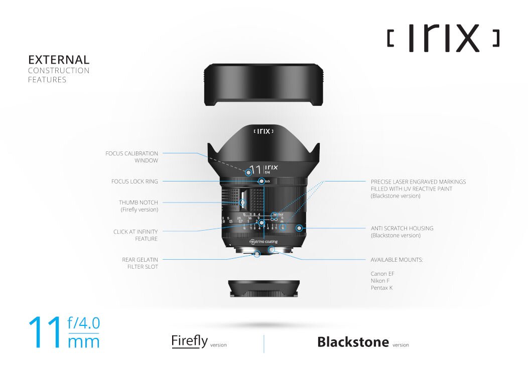 Irix 11mm F4 Firefly Ultra Wide Angle Lens - Nikon