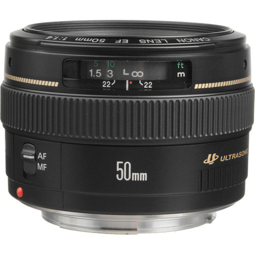 Canon EF 50mm f1.4 USM Lens - Product Photo 1 - Side View