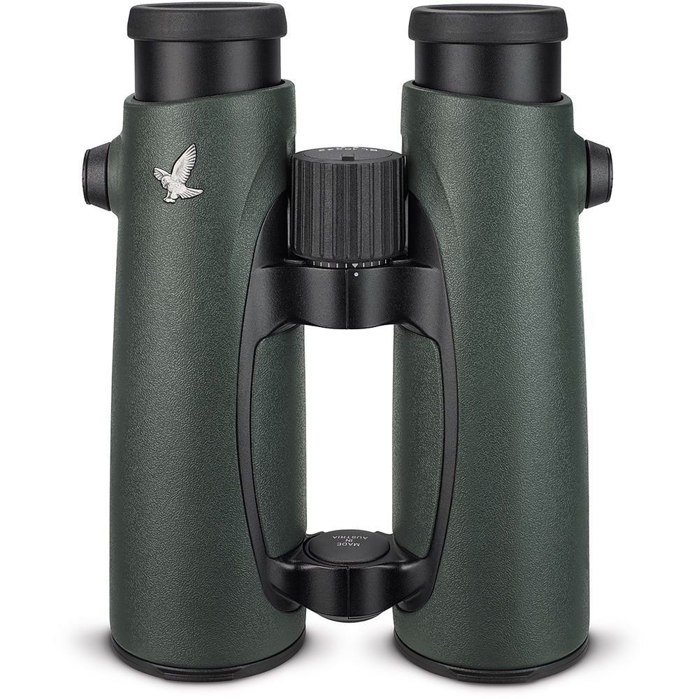 Swarovski 10x50 EL50 FieldPro Binoculars (Green) - Product Photo 3 - Stand up view of the binoculars, partially folded
