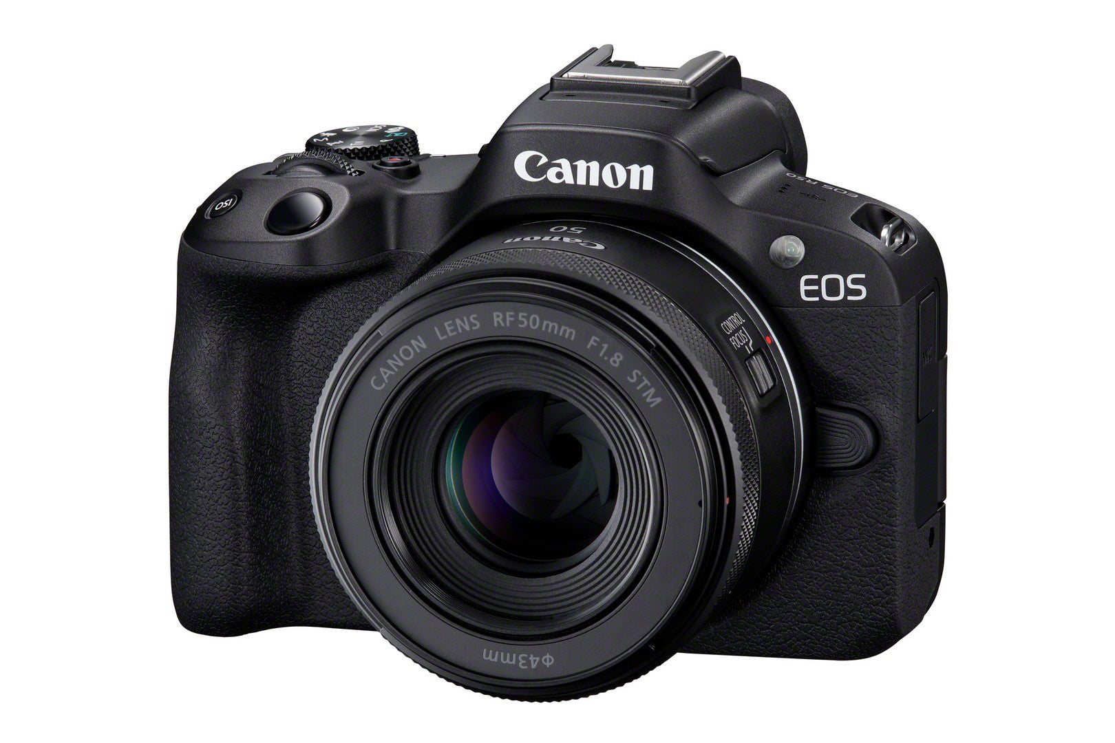 Canon EOS R50 Camera with RF-S 18-45mm & RF-S 55-210mm F5-7.1 IS STM Twin Lens Kit - Product Photo 8 - Side view