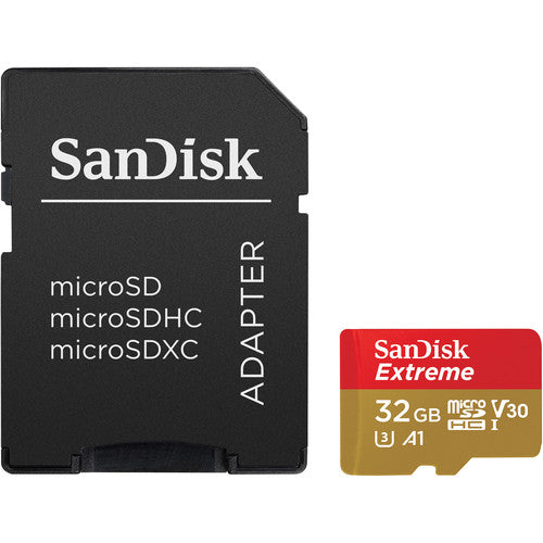 SanDisk Extreme 32GB microSDHC Memory Card SD Adapter